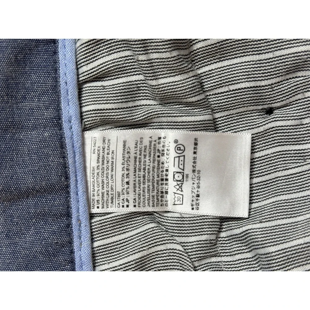 Banana Republic Men's Skinny Fit Stretch Chino Pants Gray 34W Flat Front